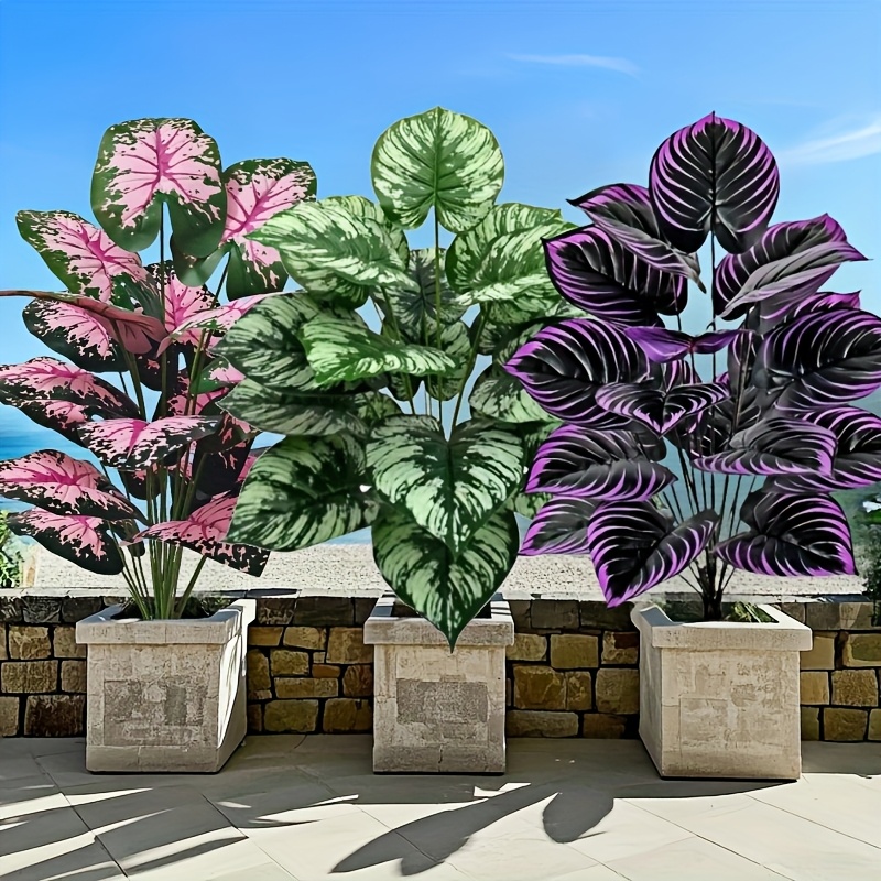 Bonsai Gardenia - Conjunto de plantas verdes artificiais grandes,