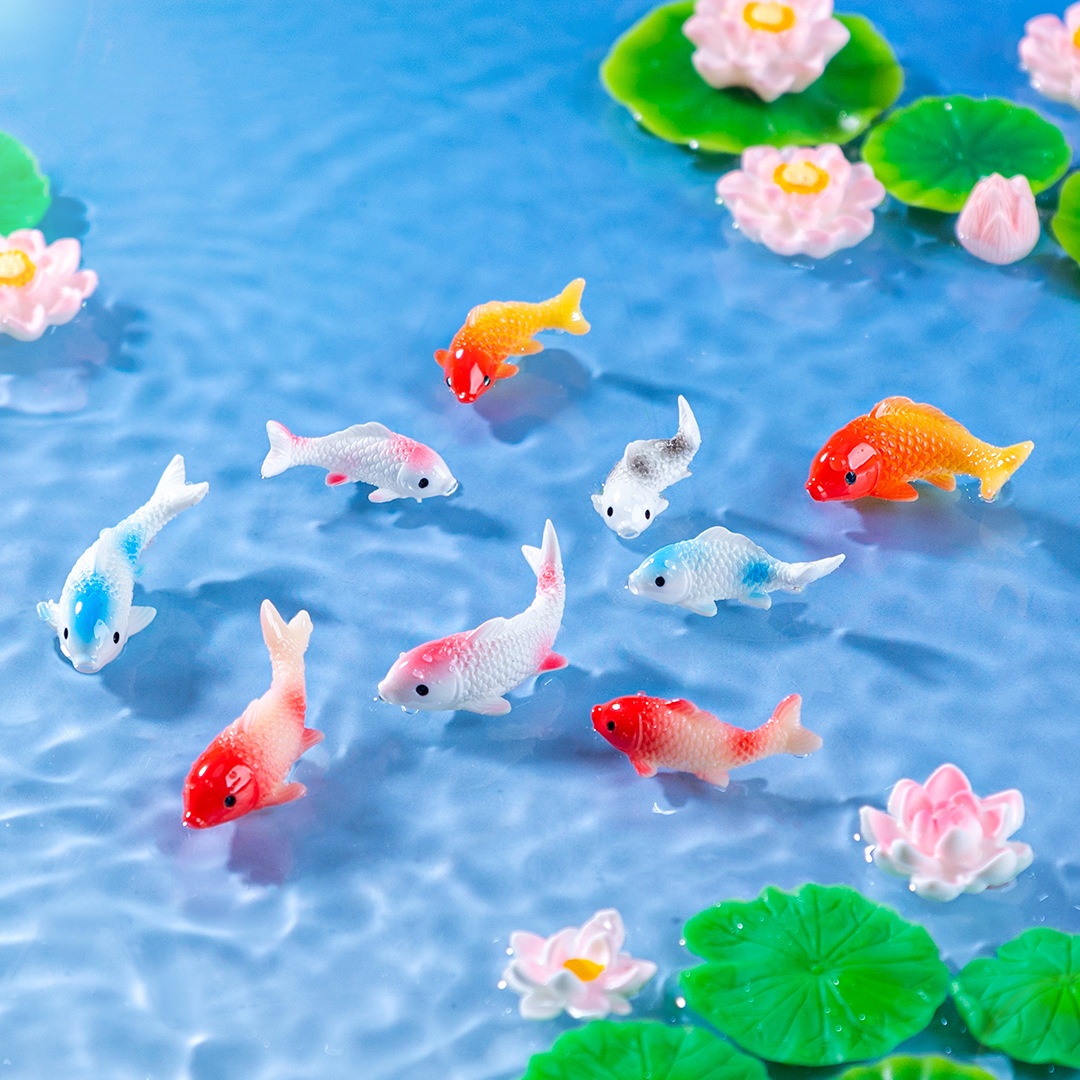 Bonsai Gardenia - 10 pçs mini koi peixe resina