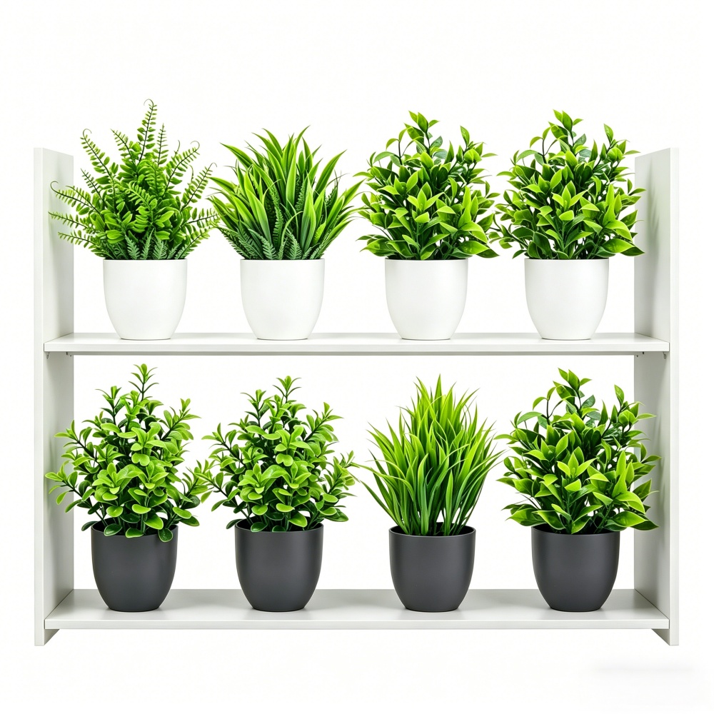Bonsai Gardenia - Conjunto de 4 Plantas Artificiais Mini