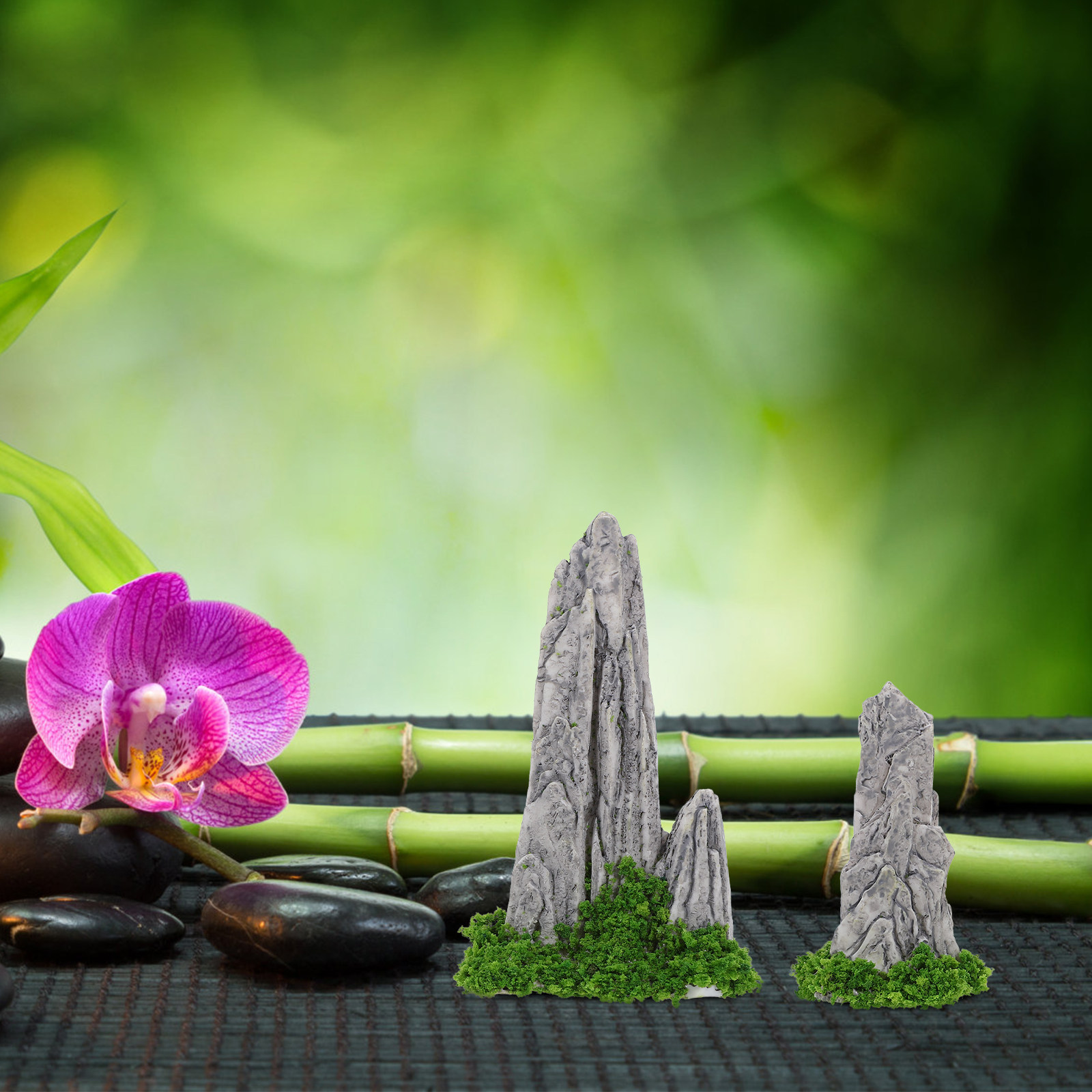 8 Peças de Ornamentos de Resin - Bonsai Garden With Sand avaliação e preço