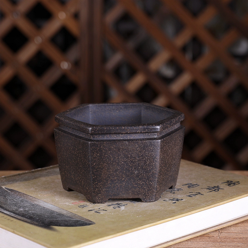 Hexágono Bonsai Pote, Areia Ro - Bonsai Garden With Sand avaliação e preço