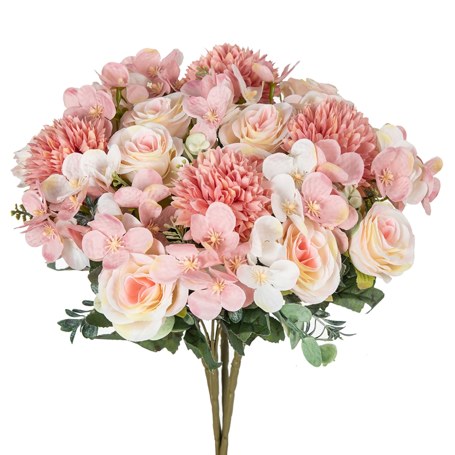 1/4 pçs flor artificial rosa c - Bonsai Garden Decor avaliação e preço
